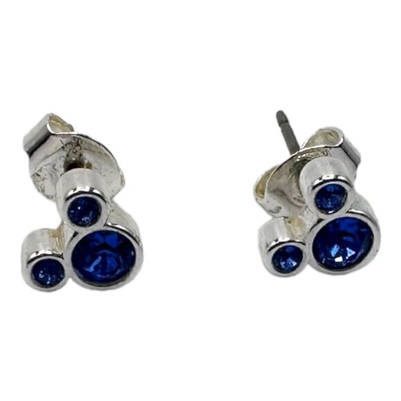Disney Blue silver mouse ears earrings - Picture 2 of 6